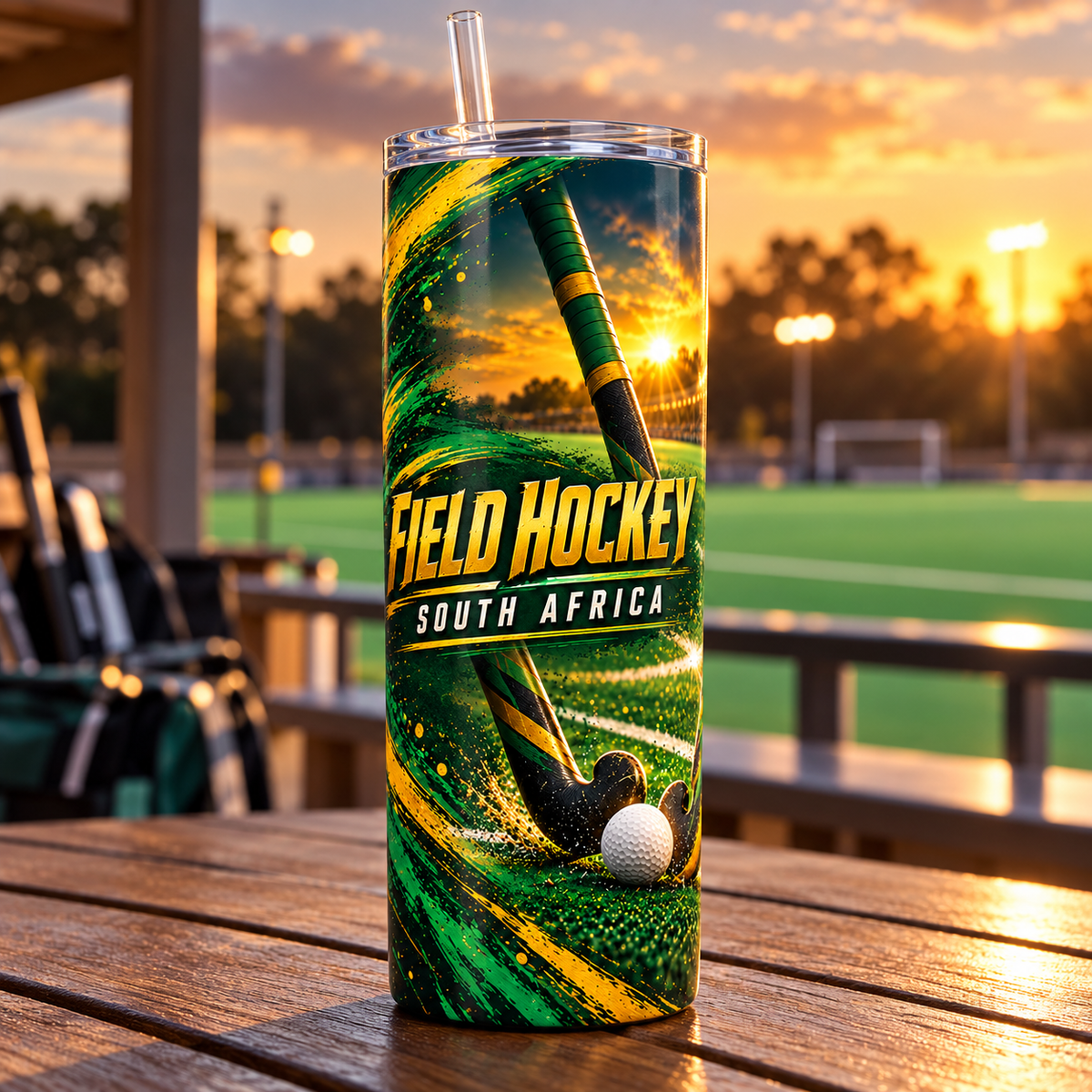 Field Hockey Drive 20oz Tumbler – lifestyle view