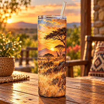 Golden Safari 20oz Tumbler – lifestyle view