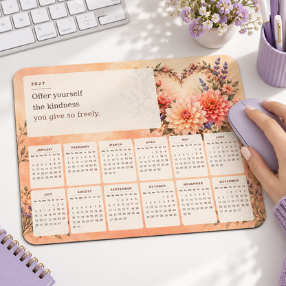 Kindness Within 2027 Calendar Mousepad – lifestyle view