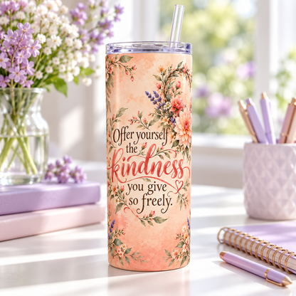 Kindness Within 20oz Tumbler – desk view