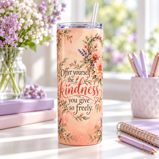 Kindness Within 20oz Tumbler – desk view