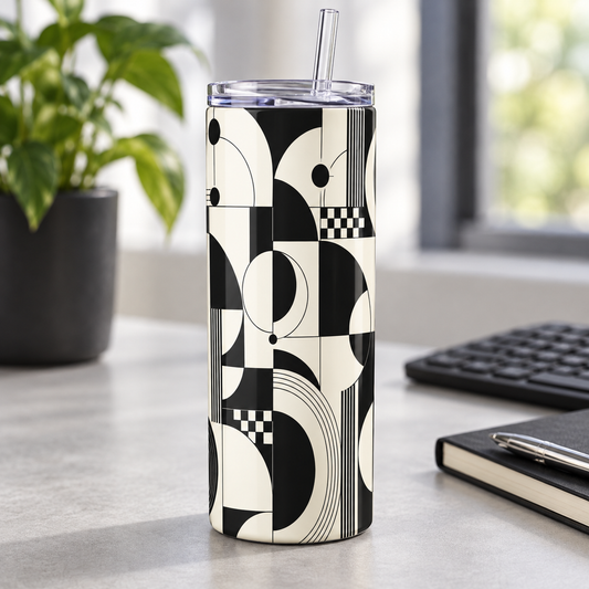 Monochrome Studio 20oz Tumbler – desk view