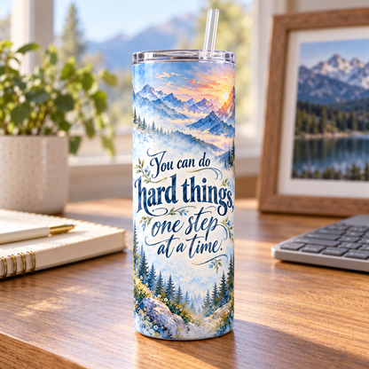 Mountain Resolve 20oz Tumbler – desk view