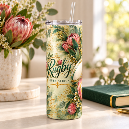 Protea Rugby Elegance 20oz Tumbler – desk view