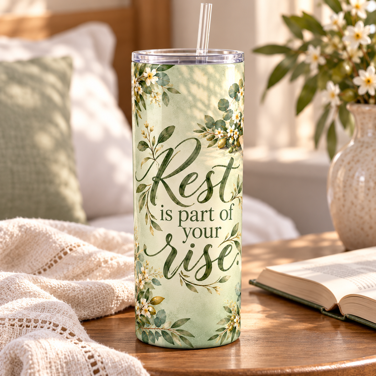 Rest And Rise 20oz Tumbler – lifestyle view