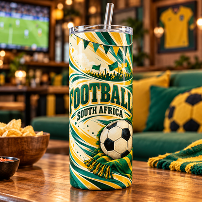Retro Football Spirit 20oz Tumbler – lifestyle view