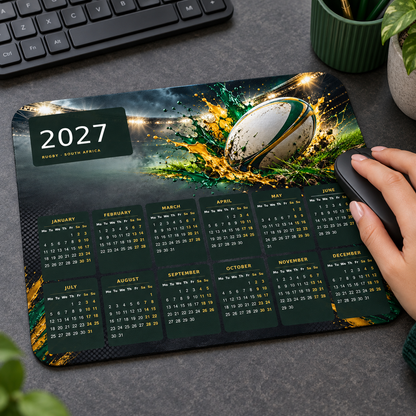 Rugby Impact 2027 Calendar Mousepad – lifestyle view