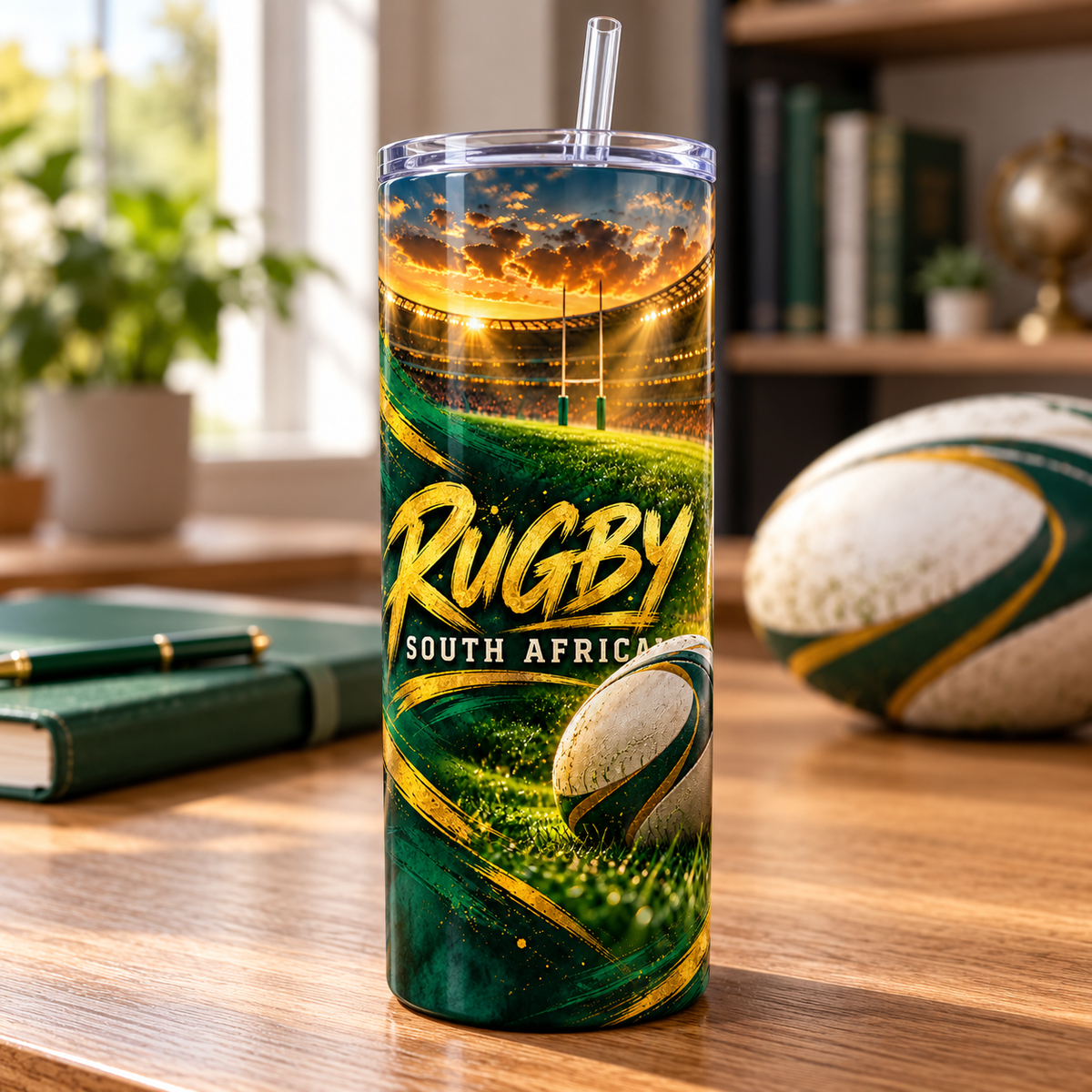 Rugby Stadium Pride 20oz Tumbler – desk view