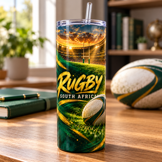 Rugby Stadium Pride 20oz Tumbler – desk view