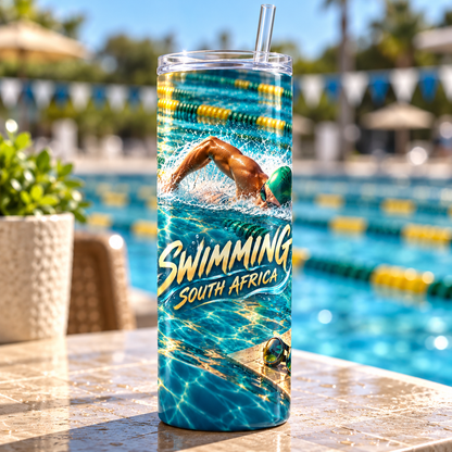 Swimming Lanes 20oz Tumbler – lifestyle view