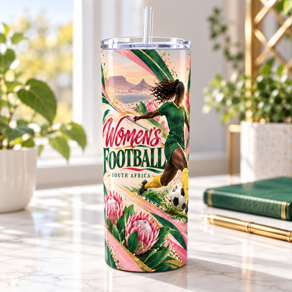 Women's Football Rise 20oz Tumbler – desk view