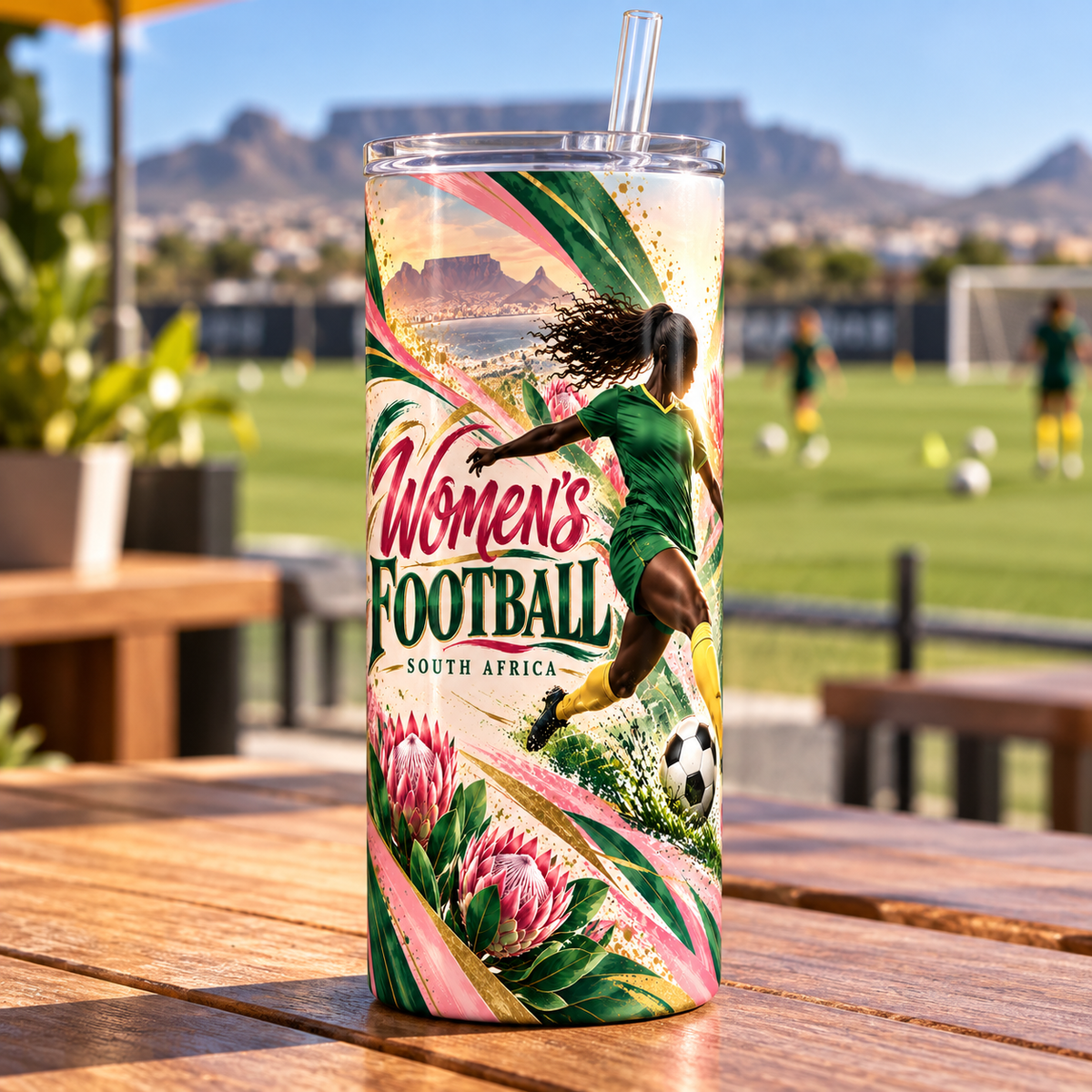 Women's Football Rise 20oz Tumbler – lifestyle view