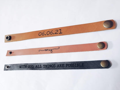 Mens Leather Bracelets - But Why Not - Personalized Gifts