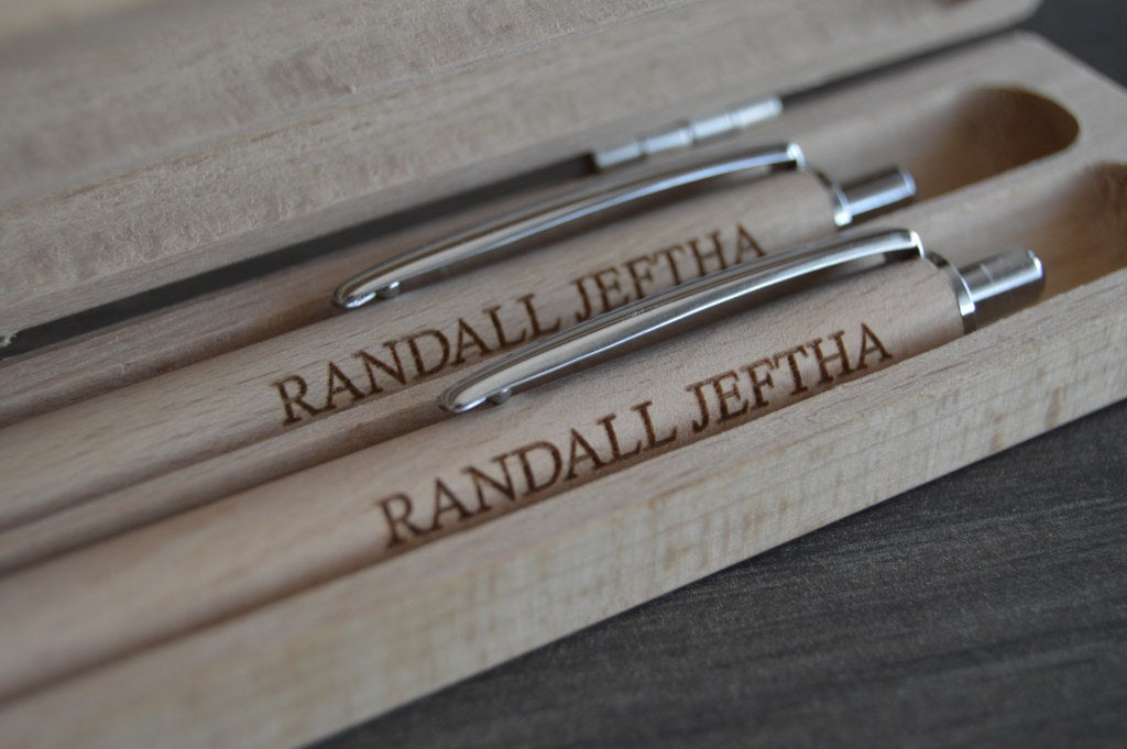 Wooden Pen and Pencil Set