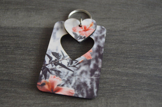 Wood Key Ring with Cutout - Heart - But Why Not - Personalized Gifts