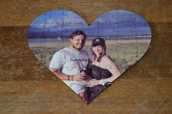 Puzzle - Wood Heart - But Why Not - Photo Gifts