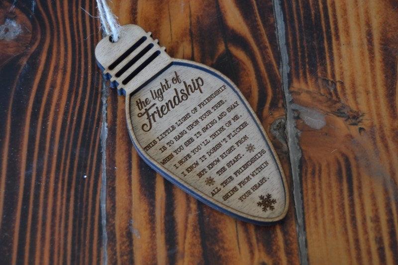 Light of Friendship Ornament - But Why Not - Personalized Gifts