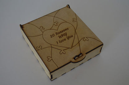 20 Reasons why I love you - Puzzle and Box